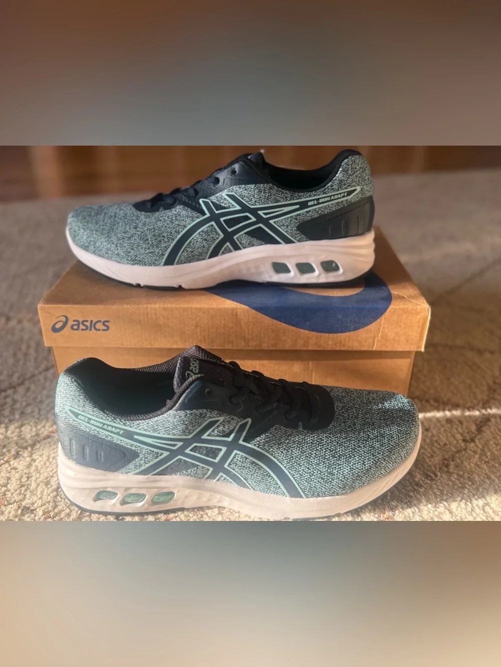 NWT ASICS Gel-Run Adapt Men’s Running Shoes Fresh Blue Mint Size 9
